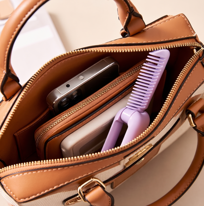 Cepillo Alisador Portátil Plegable – Cabello Liso y Perfecto Donde Vayas