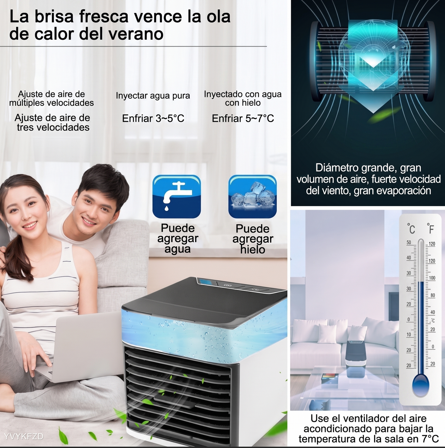 Mini Climatizador Portátil USB – Aire Fresco Donde Tú Vayas este Verano