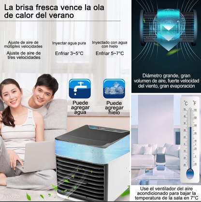 Mini Climatizador Portátil USB – Aire Fresco Donde Tú Vayas este Verano