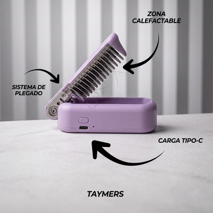 Cepillo Alisador Portátil Plegable – Cabello Liso y Perfecto Donde Vayas
