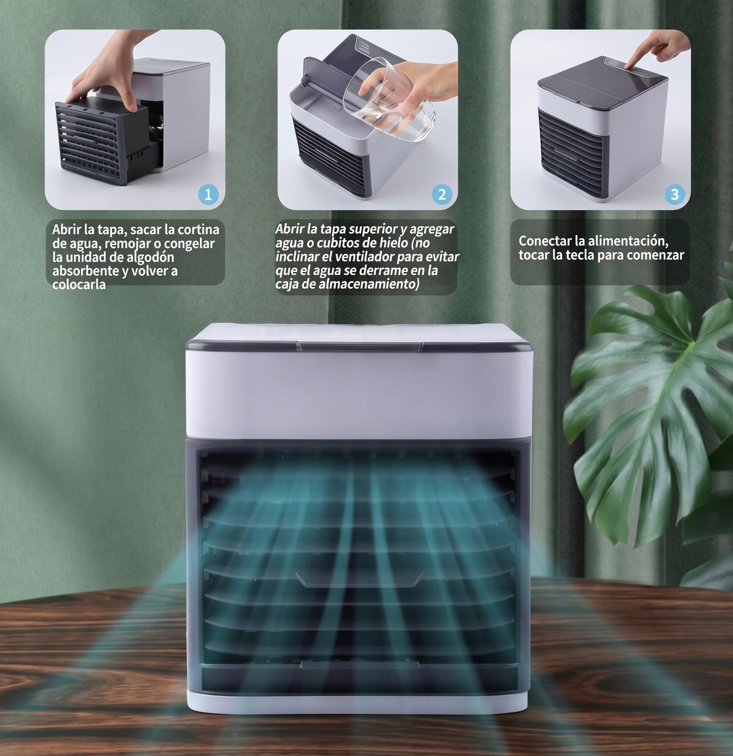 Mini Climatizador Portátil USB – Aire Fresco Donde Tú Vayas este Verano