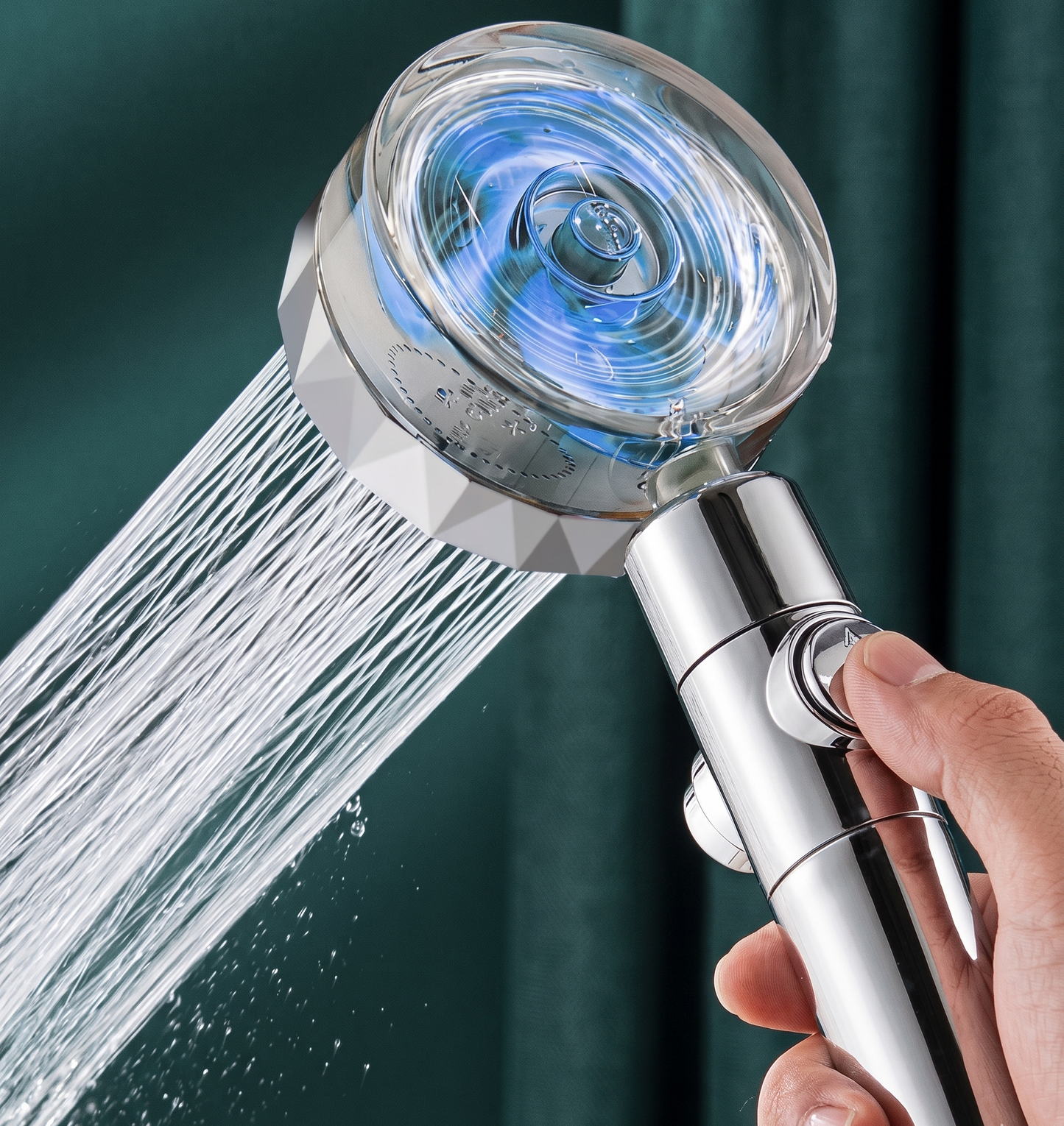 Cabezal de Ducha con Filtro Descalcificador y Efecto Hélice – Más Presión, Agua Más Pura