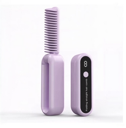Cepillo Alisador Portátil Plegable – Cabello Liso y Perfecto Donde Vayas
